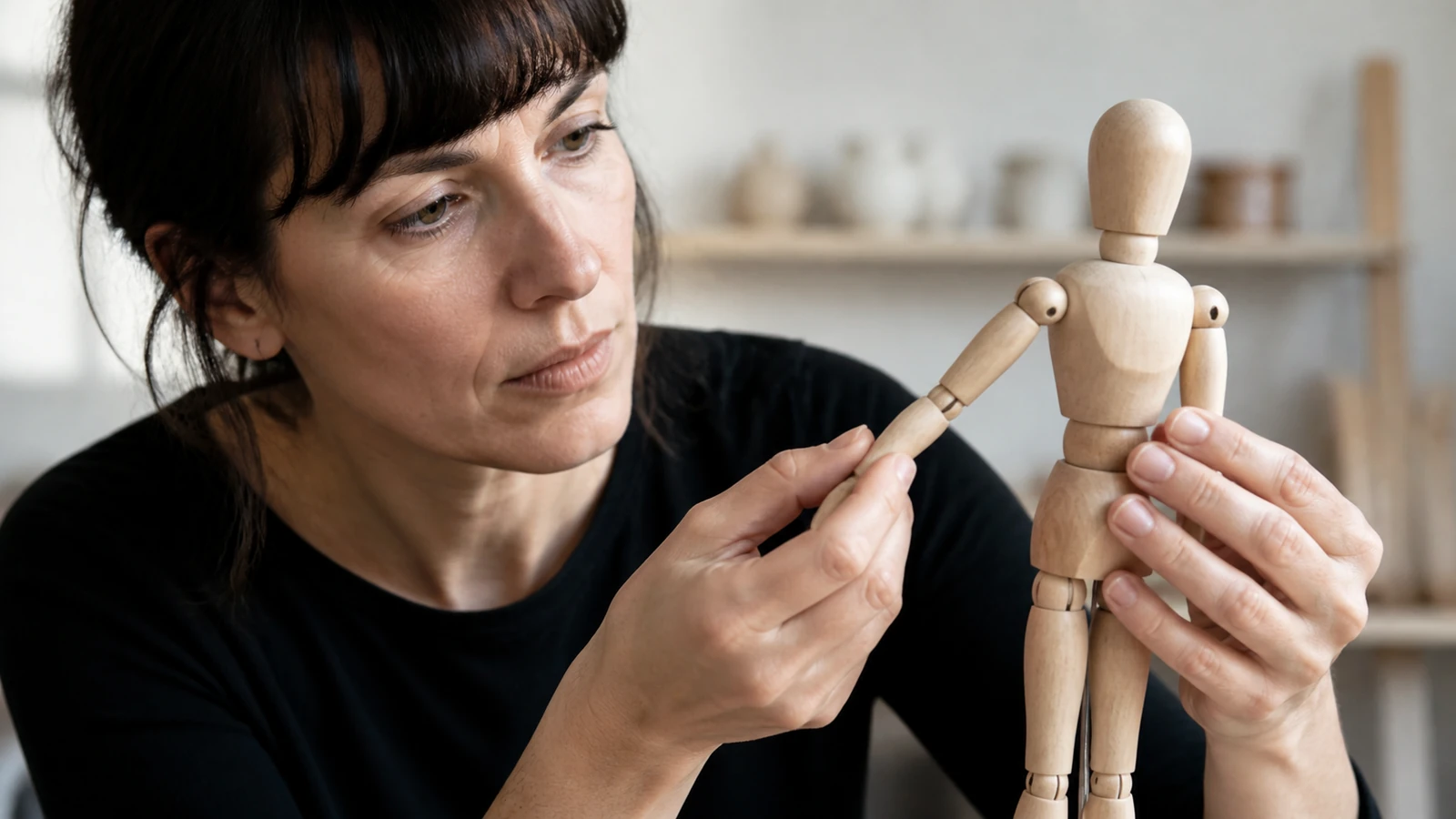Geste et matériel de création liés à « Dessiner des personnages expressifs »